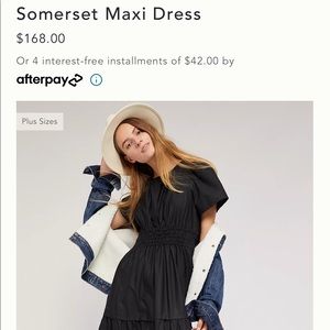 Anthropolgie black maxi dress